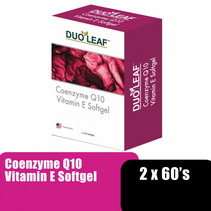 DUOLEAF COENZYME Q10 VITAMIN E SOFTGEL 60'S X 2