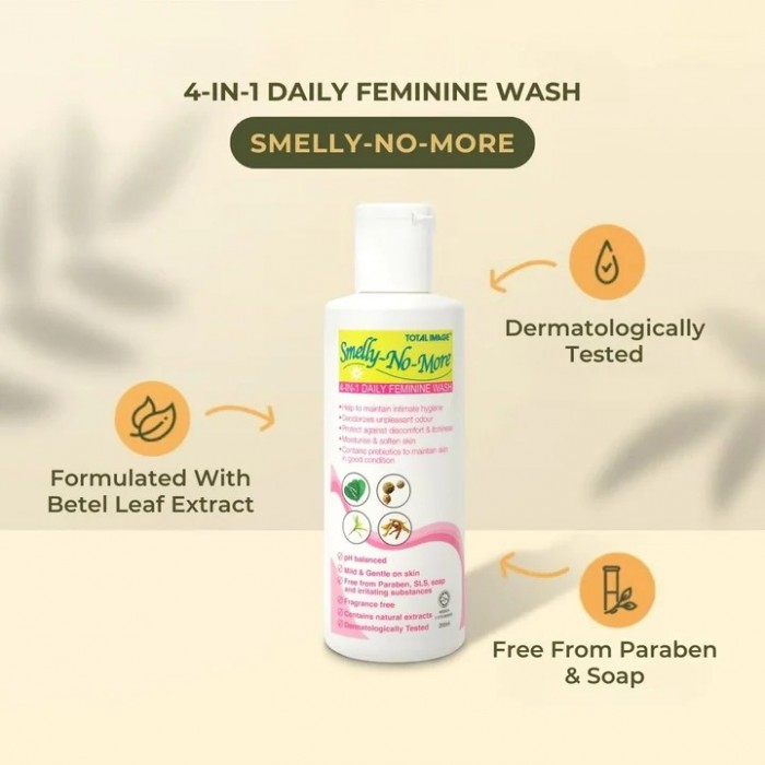 SMELLY NO MORE 4 IN 1 DAILY FEMININE WASH 200ML