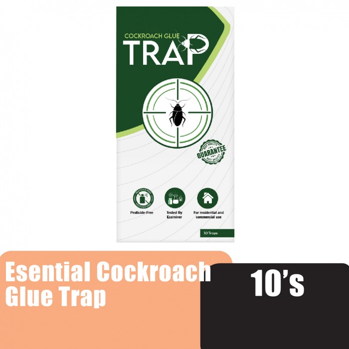 ESENTIAL Anti Cockroach Glue Trap 10's / Cockroach killer/ Perangkap lipas/灭蟑螂神器