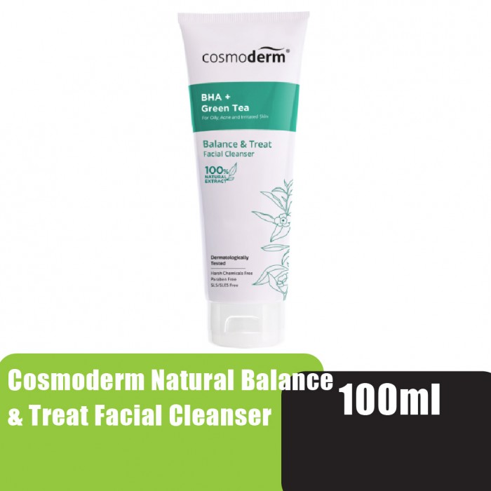 Cosmoderm Natural Balance and Treat Facial Cleanser 100ml