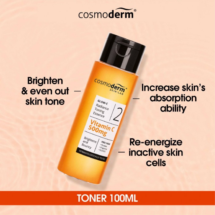 Cosmoderm Glow-C Radiance Toning Essence 500mg 100ml