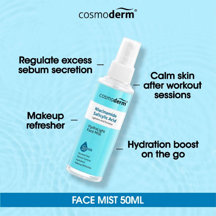 Cosmoderm Niacinamide Salicylic Acid Hydralight Face Mist 50ml