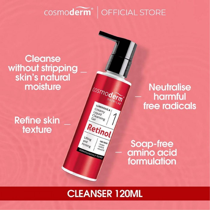 Cosmoderm Luminous A Creamy Liquid Cleansing Gel 120ml