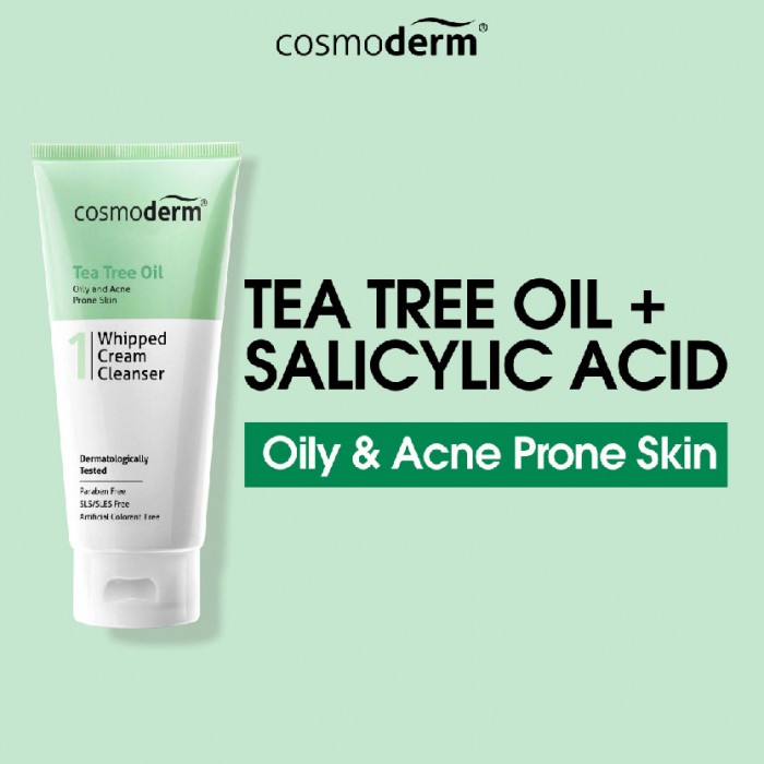 Cosmoderm Tea Tree Oil Oil Control Facial Cleanser Acne, Blackhead Remover, Whitehead Remove 50ml (Face Wash)