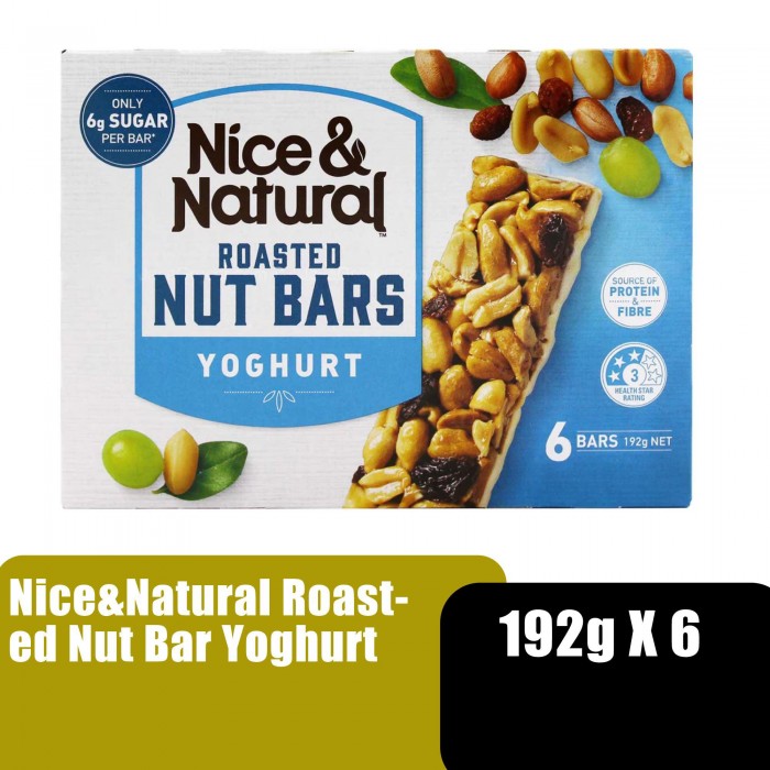 Nice&Natural Roasted Nut Bar Yogurt 192g x 6 Protein Bar 酸奶 / 蛋白棒 / 健康零食 (Energy Bar Snack)