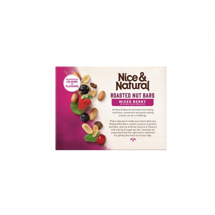 Nice&Natural Roasted Nut Bar Mix Berry 192g x 6 Protein Bar 蛋白棒 / 健康零食 (Energy Bar Snack)