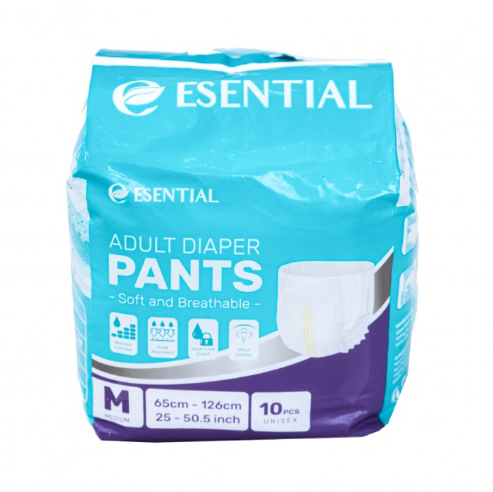 ESENTIAL Adult Diapers Pants 10's M size - Antibacterial Pampers Dewasa / 成人 紙尿片