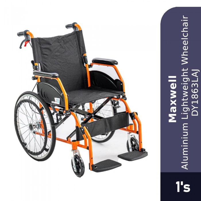 MAXWELL Aluminium Transit Chair (DY019001LBJ-40) - Foldable Transit Wheelchair Kerusi Roda Wheelchair 轮椅