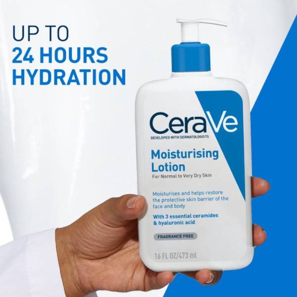 CERAVE Daily Moisturizer Body Lotion with essential ceramide 88ml, 24-hour hydration for Normal & Dry Skin