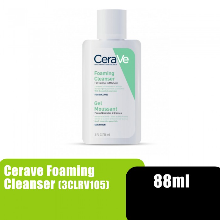 Cerave Foaming Cleanser 88ML Foaming Cleanser for Face Wash (For Normal to Oily Skin, All Skin Type)