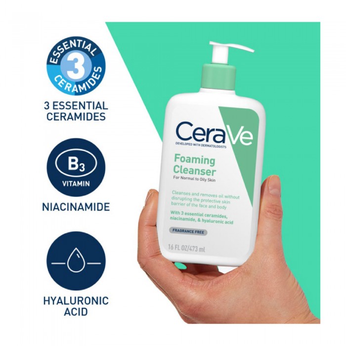Cerave Foaming Cleanser 88ML Foaming Cleanser for Face Wash (For Normal to Oily Skin, All Skin Type)