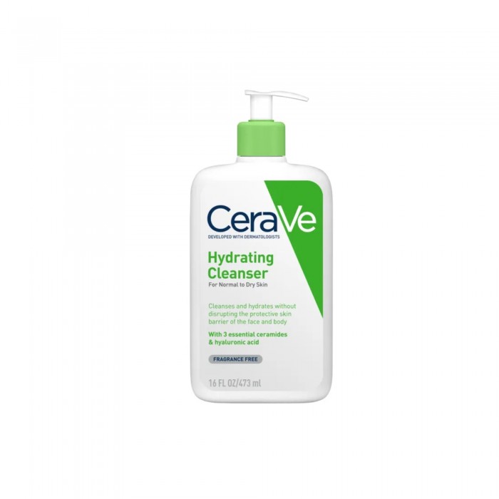 Cerave Hydrating Face Cleanser 473ml for Face Wash (For Normal to Dry Skin, All Skin Type)