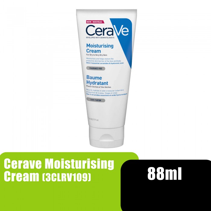 Cerave Moisturizing Cream with Essential Ceramides 177ml (For normal to dry skin on the face and body)