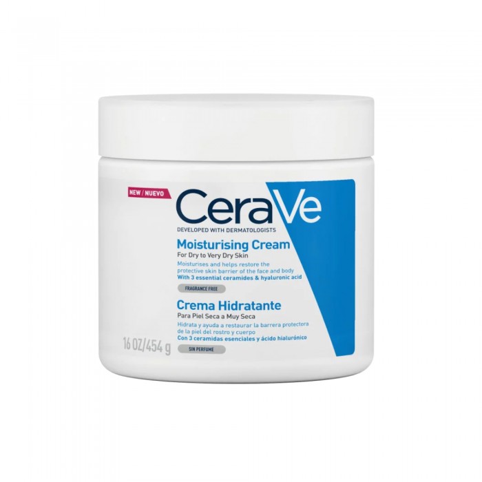 Cerave Moisturizing Cream with Essential Ceramides 454g (For normal to dry skin on the face and body)