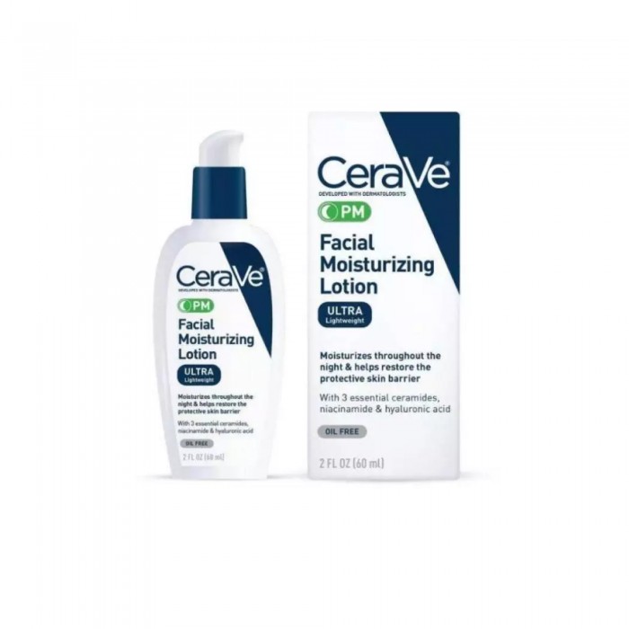 Cerave Moisturizer Lotion PM Face Moisturizer Lotion (Night) 52ml (For all skin type)