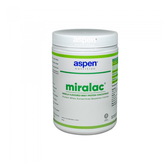 Aspen Miralac Protein - Whey Protein, Protein Powder 300gm (Vanilla, Halal)