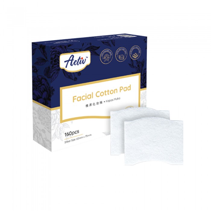 Activ Facial Cotton Kapas Muka 160's - Facial Tissue ,Cotton Pad, Cotton, 洗臉巾