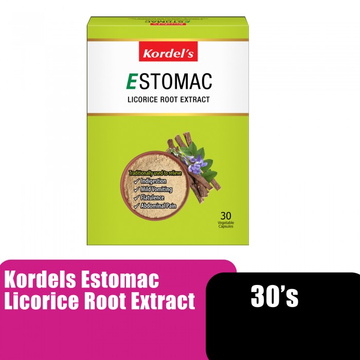 Kordel Estomac Licorice Root Extract 30's (Ubat Sakit Perut, Herba Hambat Angin)