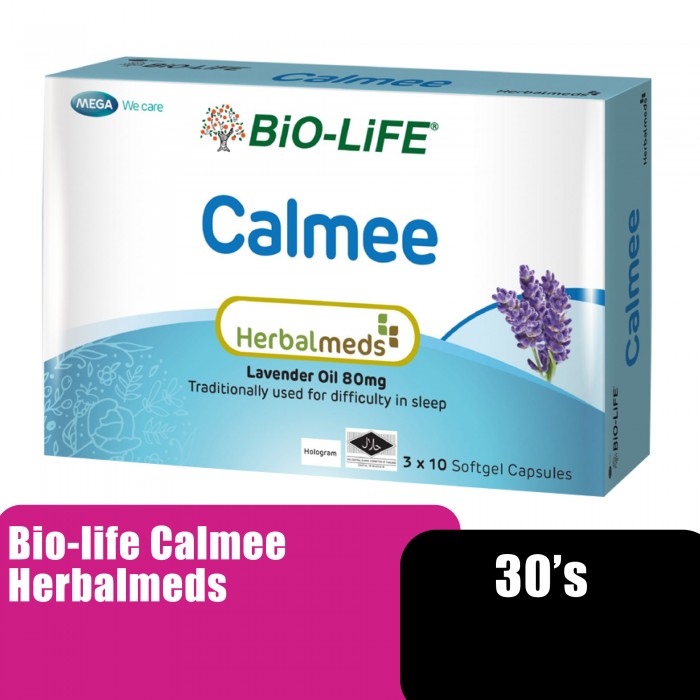 Bio-Life Calmee Herbalmeds 30's with Lavender Oil (Supplement for sleep quality)