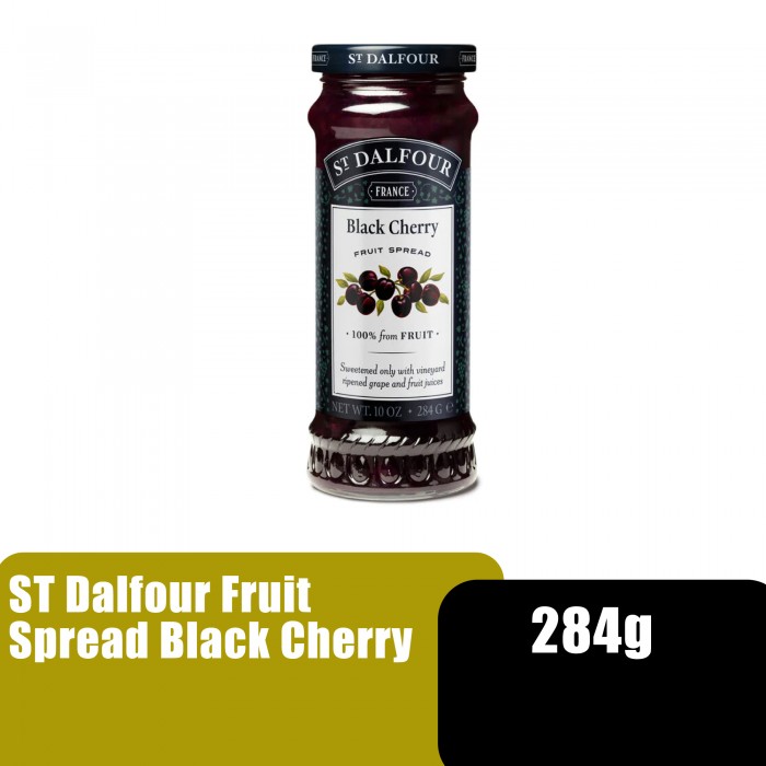 St Dalfour Natural Fruit Spread Black Cherry 284g- Jem cherry roti (vegan & gluten free) / 天然黑樱桃果酱