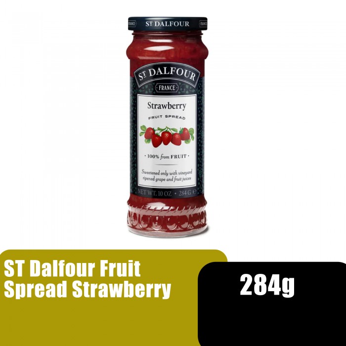 St Dalfour Natural Fruit Spread Strawberry 284g - Jem strawberry roti (vegan & gluten free) / 天然草莓果酱