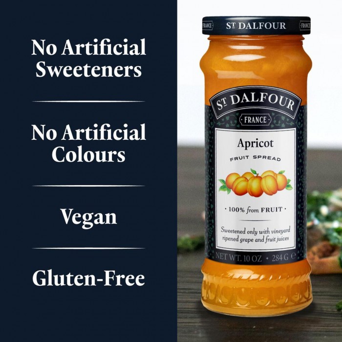 St Dalfour Natural Fruit Spread Thick Apricot 284g - Jem roti apricot (vegan & gluten free) /天然桃子果酱