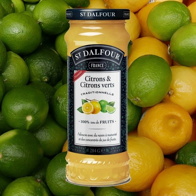 St Dalfour Natural Fruit Spread Lemon & Lime 284g - Jem roti lemon & lime (vegan & gluten free) /天然柠檬，青柠果酱