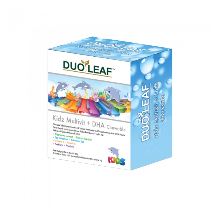 DUOLEAF Kidz Multivitamin + DHA Chewable 2 X 30'S Kids Supplement 小孩保健品维他命维生素