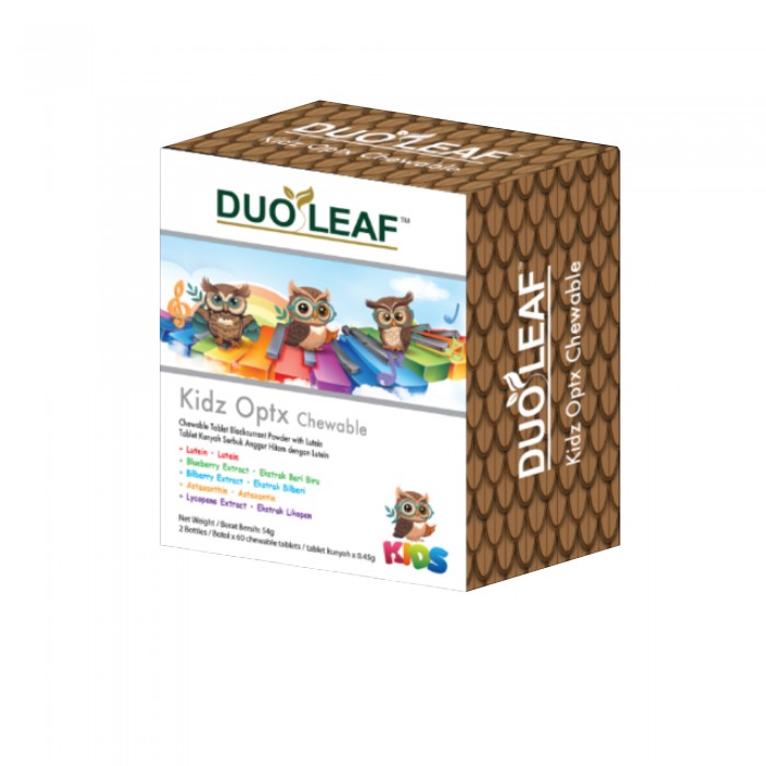 Duoleaf Kids Optx Chewable Tablet 2 X 60'S with Lutein for Healthy Vision, Eye & Eye Care