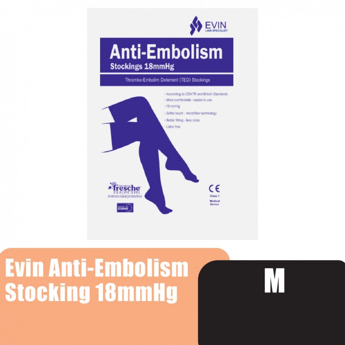 EVIN Anti Embolism Stocking 18mmHg (M) - Ted Stocking, Stoking