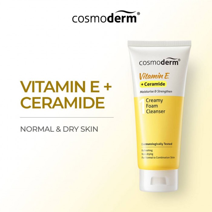 Cosmoderm Vitamin E Foaming Cloud Cleanser 125ml (Face Wash)