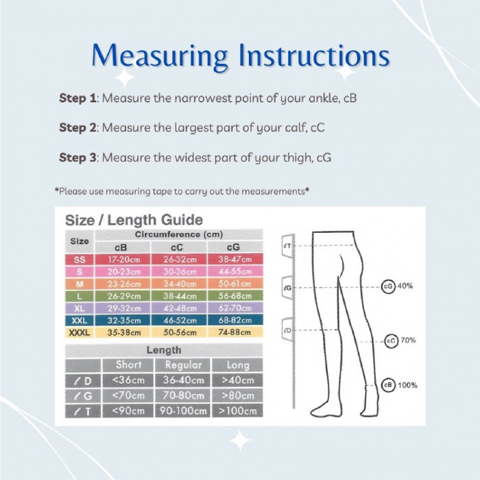 EVIN Compression Stocking 15-20mmHg/15-21mmHg (M) - Compression Socks / Stokin tebal