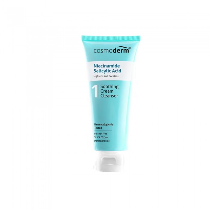 Cosmoderm Niacinamide Salicylic Acid Soothing Cream Cleanser 150ml (Face Wash)