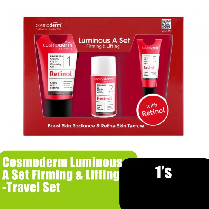 Cosmoderm Luminous A - Travel Set (Cleanser , Moisturizer, Toner)