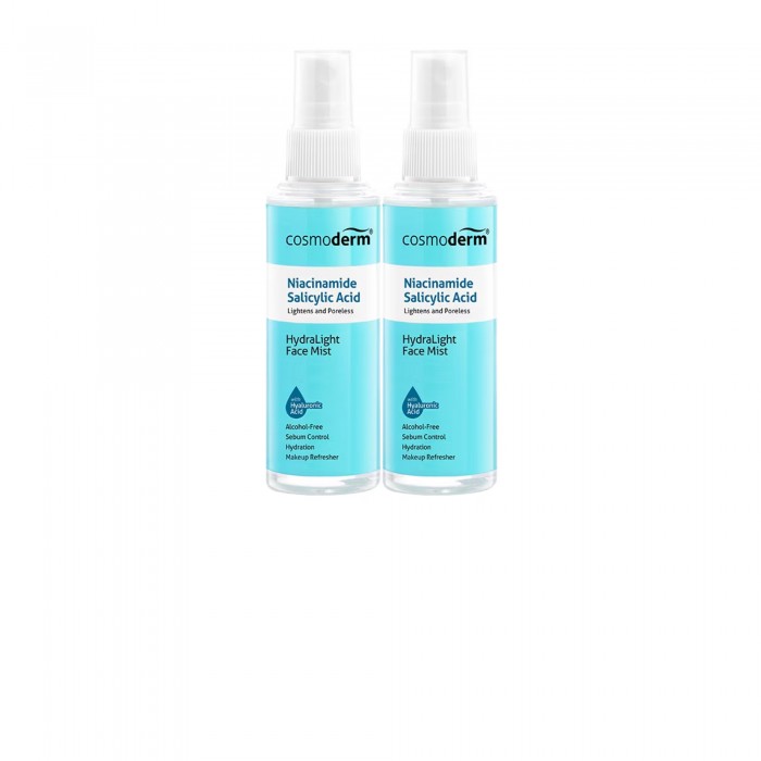 Cosmoderm Niacinamide Salicylic Acid Hydralight Face Mist - Travel Set 2x50ml