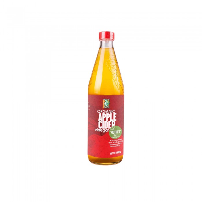 Radiant Organic Halal Apple Cider Vinegar 750ml for general well being /有机蘋果醋