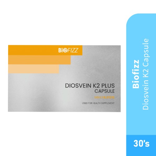 Biofizz Diosvein Vitamin K2 Plus 30's Support blood circulation,Promote Blood Vessel / 血液循环，降血压