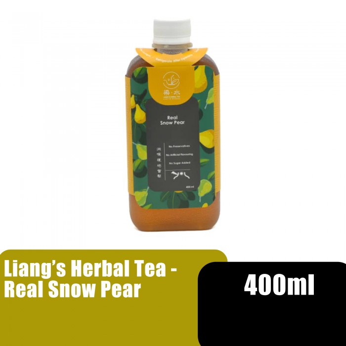 Liang's Detox Herbal Tea for relief sore throat 400ml - Real Snow Pear /雪梨凉茶 (排毒,潤肺 化痰止咳）