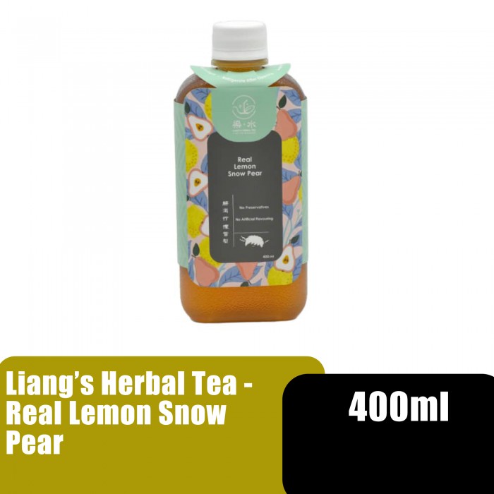 Liang's Detox Herbal Tea for relief cough 400ml -Real Lemon Snow Pear / 雪梨柠檬凉茶 (潤肺 化痰止咳)