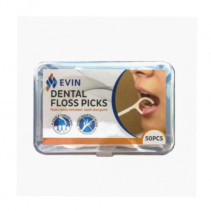 EVIN Dental Floss Picks 50's - Dental Tool, Slides Easily Between Teeth & Gums