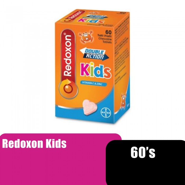 Redoxon Kids Plain Chewable Vitamin C Orange Flavour 60's for immune support / teeth/ bone /gums health (Halal)