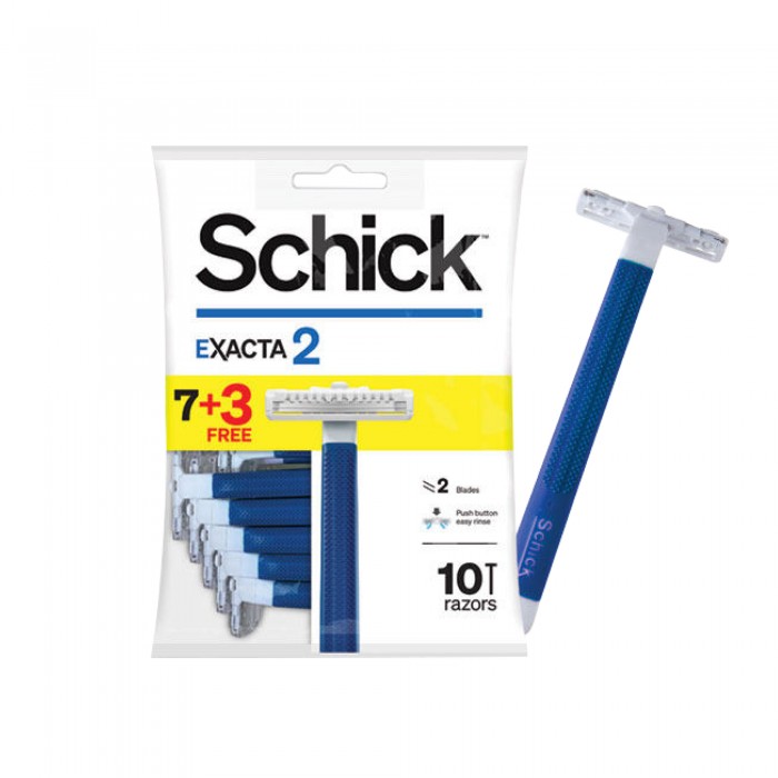 Schick Exacta 2 Blade Regular Disposable Shaving Razor 7+3's Shaver Man /手动剃须刀