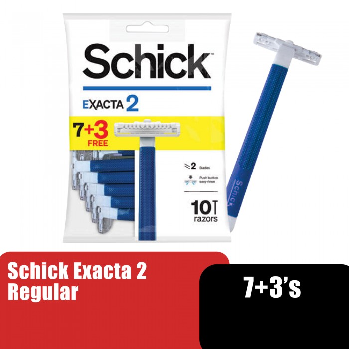 Schick Exacta 2 Blade Regular Disposable Shaving Razor 7+3's Shaver Man /手动剃须刀