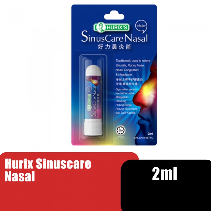 Hurix's Sinuscare Nasal Inhaler 2ml - Relief for runny nose block / headache/ nasal congestion ( Inhaler hidung)