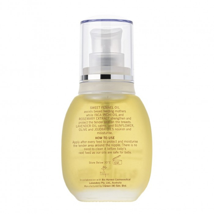 Buds Cherished Organics Breast Massage Oil 30ml with Jojoba Oil