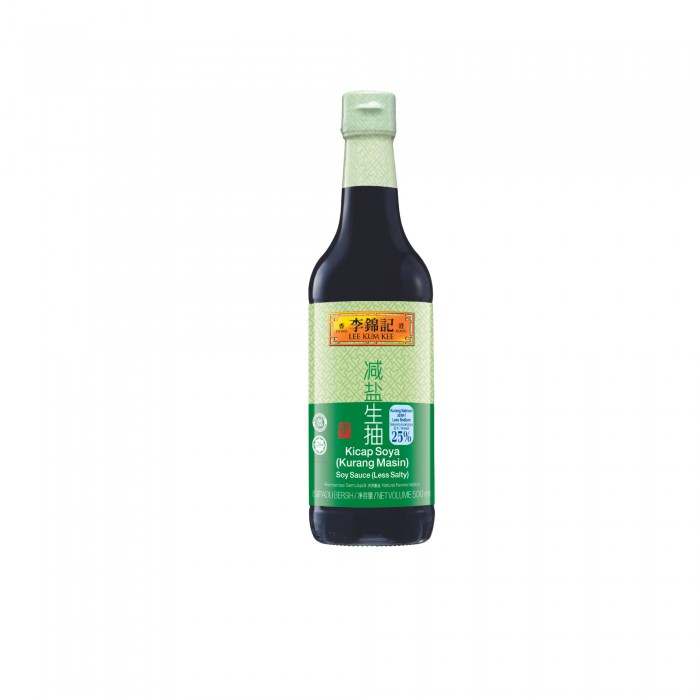 Lee Kum Kee Soy Sauce, Soya Sauce with Less Salt for Better Health (Kicap Cair / Kicap Manis / 酱油) Pharmacy (500ml)