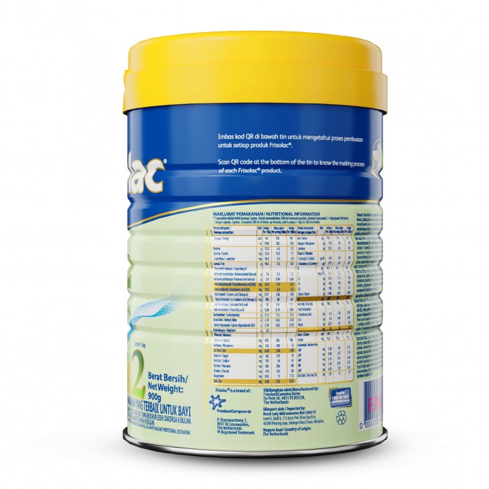 FRISOLAC Gos & Dha Step 2 (6-18 Bulan) Milk Powder 900g - Susu Tepung Infant / Baby Milk Formula 奶粉