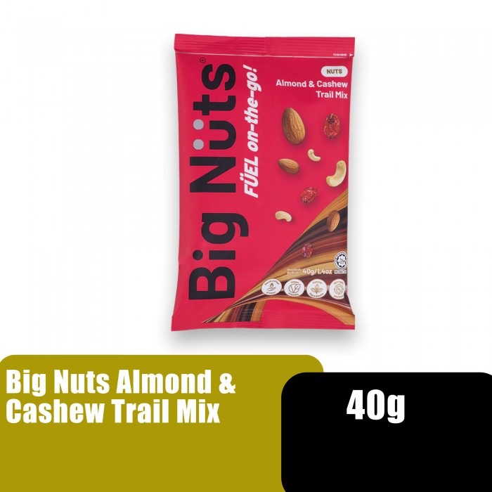 Big Nuts Almond & Cashew Mixed Nut / Mix Nuts Healthy Snacks / Kacang Campuran (混合坚果) - 40G