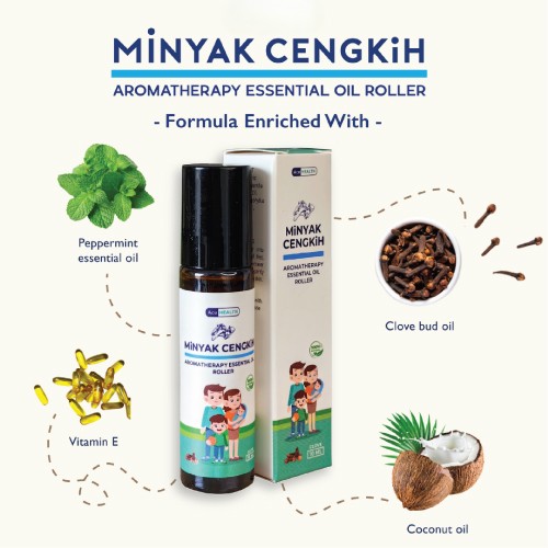 ACU Health Roll On Minyak Angin, Minyak Herba Asmak, Minyak Asmak, Aromatherapi Oil (10ml)