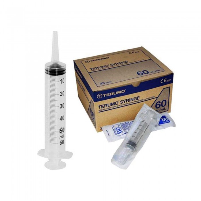 Terumo Sterile Catheter Feeding Syringe 60ml - Catheter Tip 25's